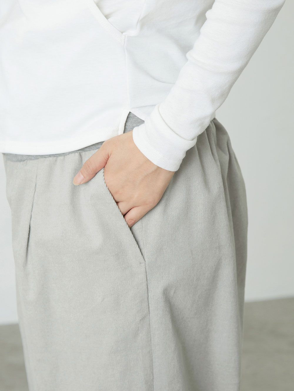 マタニティ パンツ|コーデュロイワイドパンツ マタニティ・産後対応【出産後も長く使える】