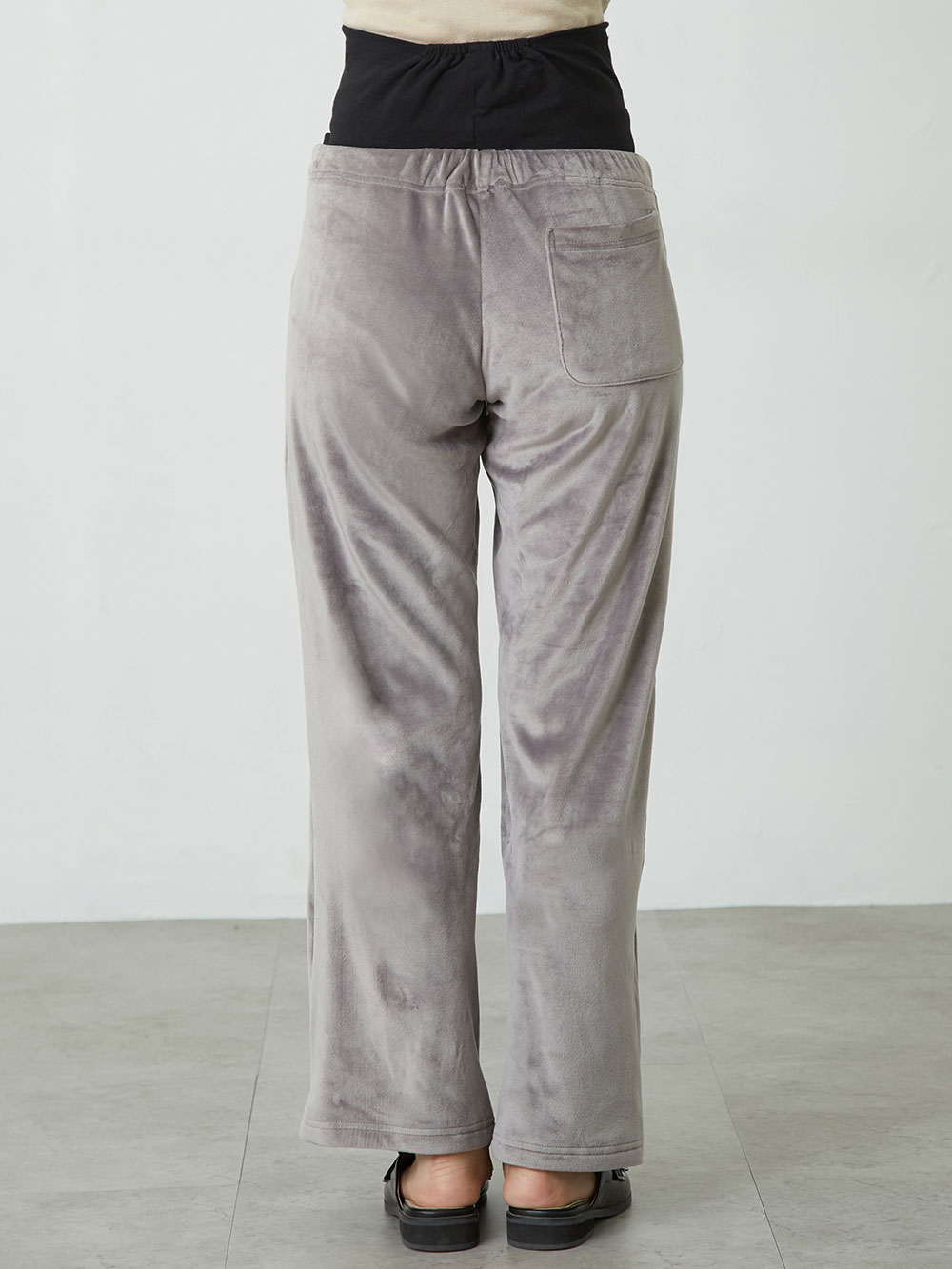 マタニティ パンツ|fairy(フェアリー)腹巻付きらくちんベロアパンツ マタニティ・産後【出産後も長く使える】