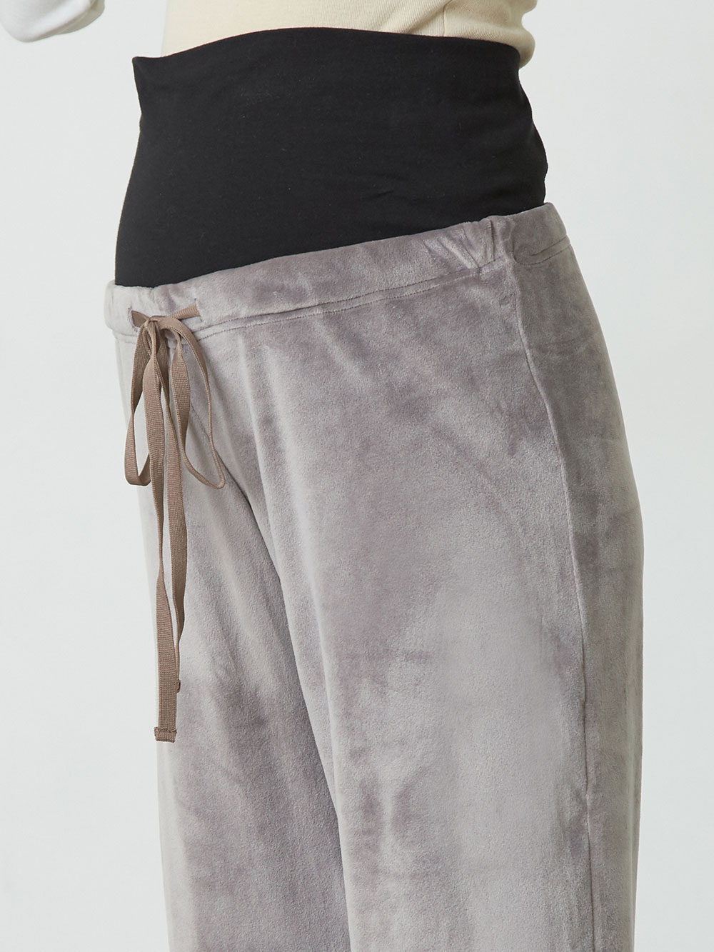 マタニティ パンツ|fairy(フェアリー)腹巻付きらくちんベロアパンツ マタニティ・産後【出産後も長く使える】