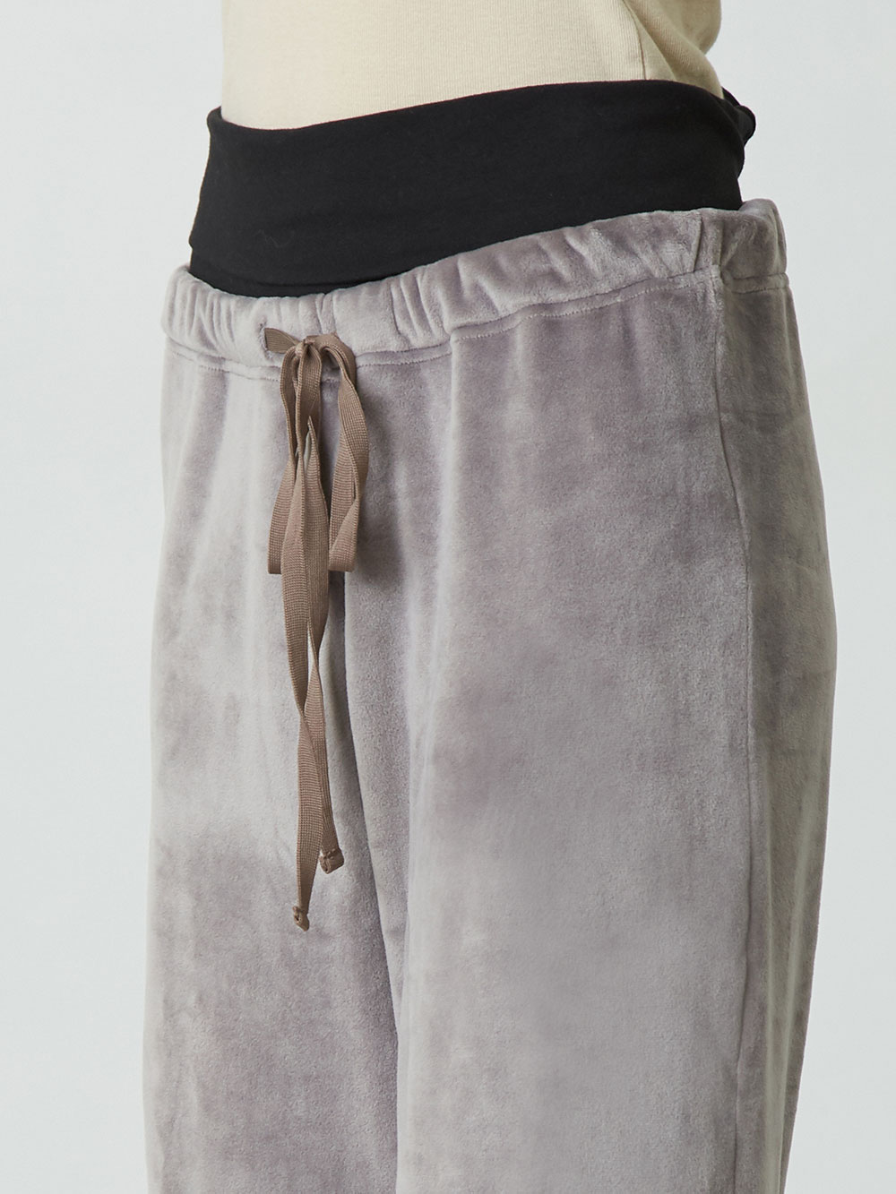 マタニティ パンツ|fairy(フェアリー)腹巻付きらくちんベロアパンツ マタニティ・産後【出産後も長く使える】