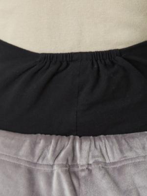 マタニティ パンツ|fairy(フェアリー)腹巻付きらくちんベロアパンツ マタニティ・産後【出産後も長く使える】