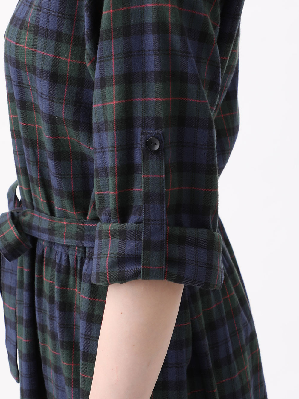 マタニティ パジャマ・ルームウェア|fairy(フェアリー)綿100%ネルチェックワンピネグリジェ(フロントスナップタイプ) マタニティ・授乳パジャマ