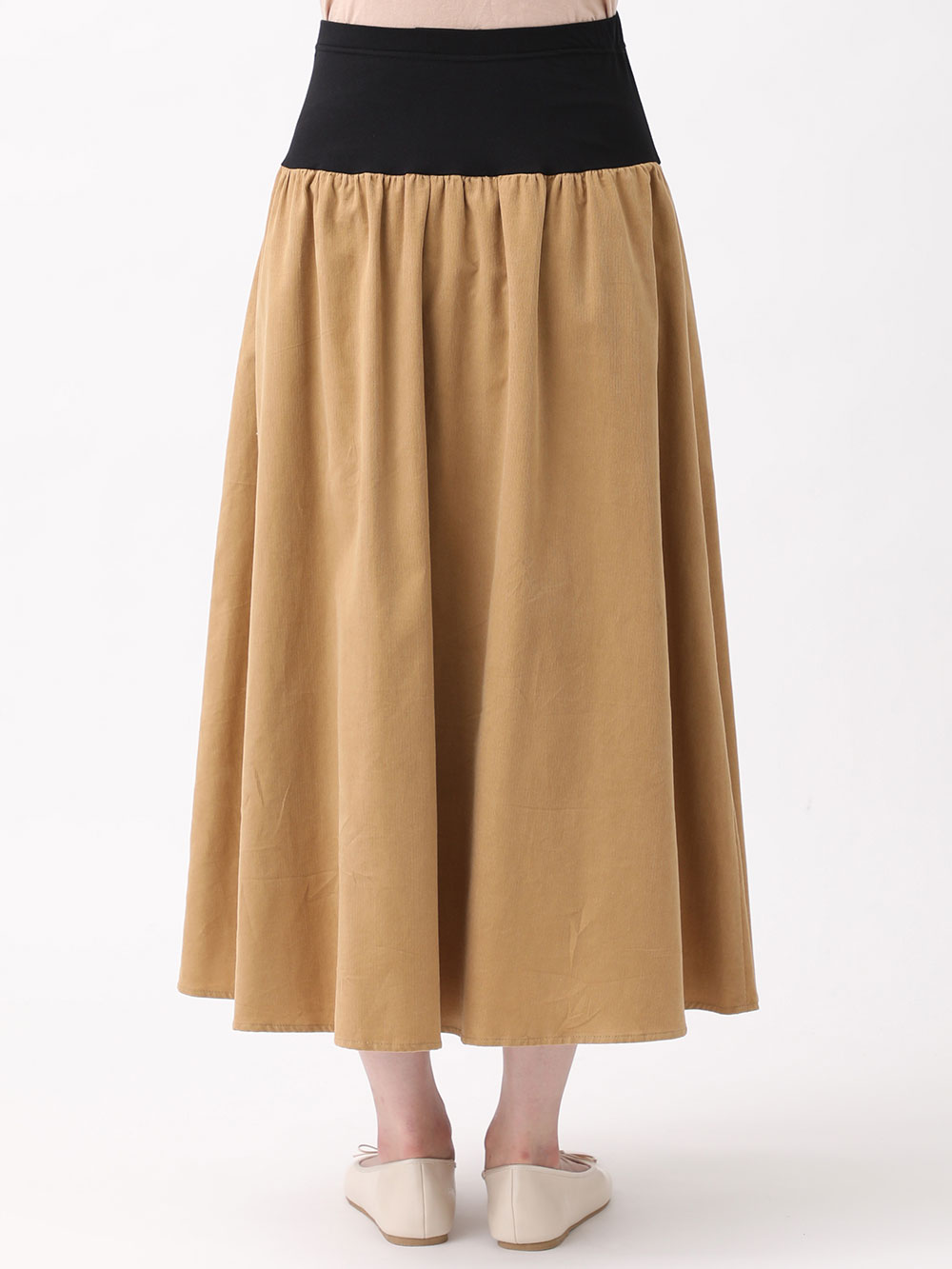 マタニティ スカート|コーデュロイギャザースカート　マタニティ・産後【出産後も長く使える】