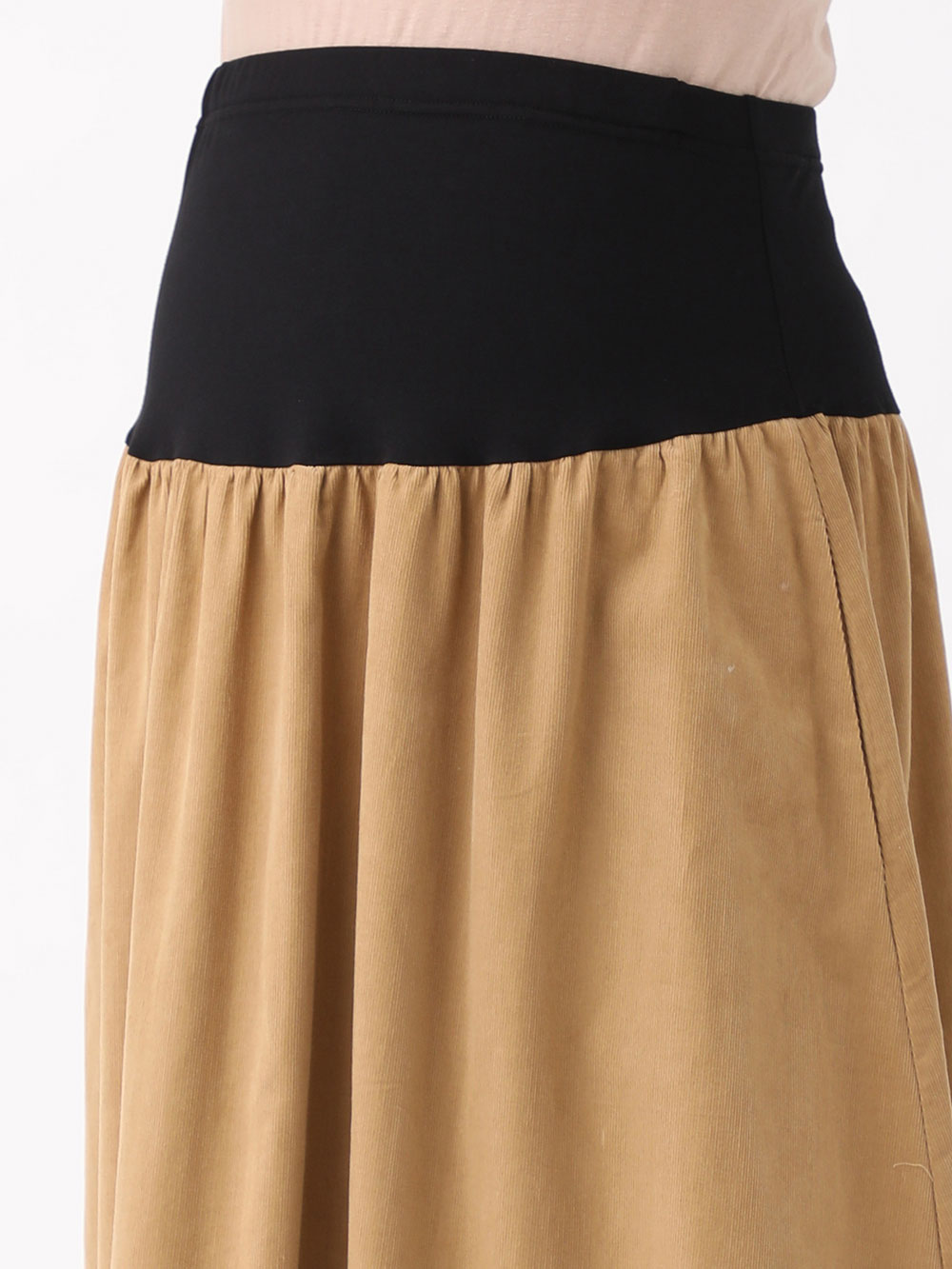 マタニティ スカート|コーデュロイギャザースカート　マタニティ・産後【出産後も長く使える】