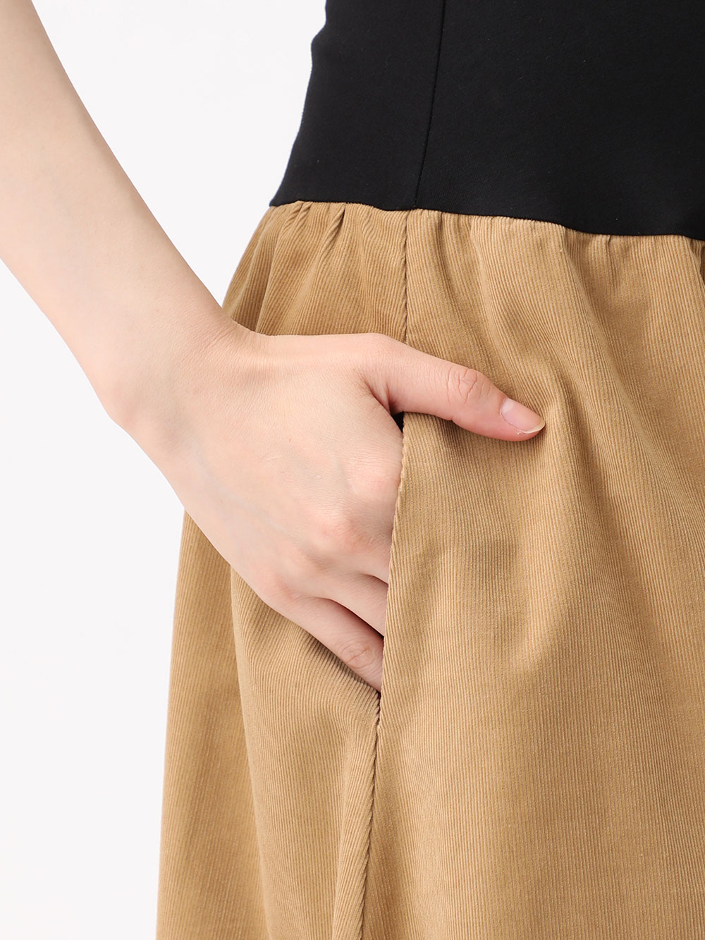 マタニティ スカート|コーデュロイギャザースカート　マタニティ・産後【出産後も長く使える】