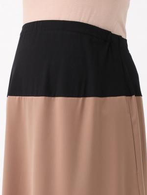 マタニティ スカート|【あったか～い。冬支度セール対象】サテンセミフレアロングスカートマタニティ・産後対応【出産後も長く使える】