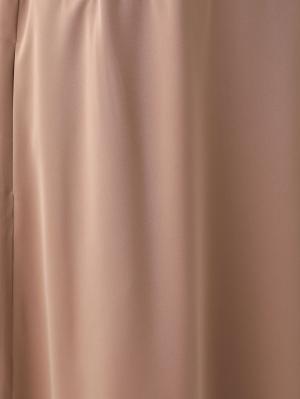 マタニティ スカート|【あったか～い。冬支度セール対象】サテンセミフレアロングスカートマタニティ・産後対応【出産後も長く使える】