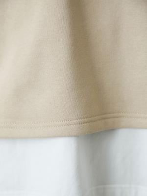 マタニティ トップス|ミニ裏毛起毛レイヤード風スウェット　マタニティ・授乳服【出産後も長く使える】