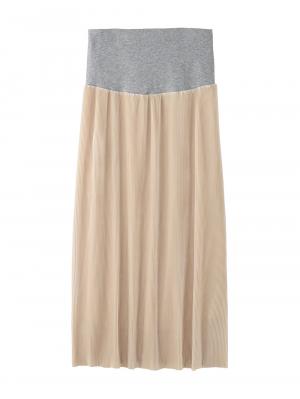 マタニティ スカート|フリーカットできるサテンプリーツタイトスカート　マタニティ・産後【出産後も長く使える】|アイボリー