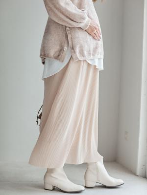 マタニティ スカート|フリーカットできるサテンプリーツタイトスカート　マタニティ・産後【出産後も長く使える】|アイボリー