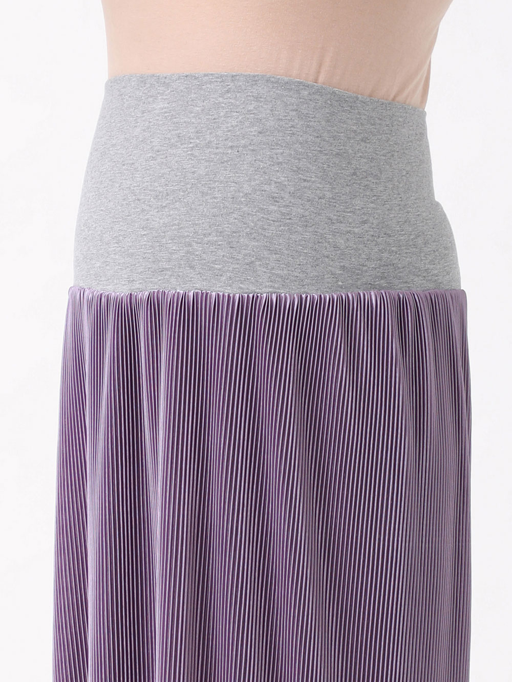 マタニティ スカート|フリーカットできるサテンプリーツタイトスカート　マタニティ・産後【出産後も長く使える】