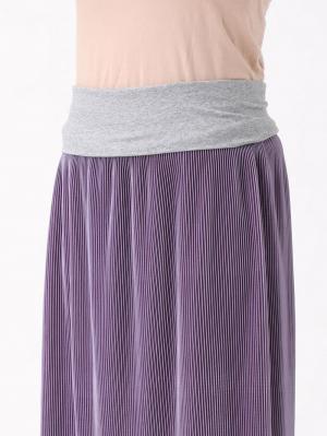 マタニティ スカート|フリーカットできるサテンプリーツタイトスカート　マタニティ・産後【出産後も長く使える】