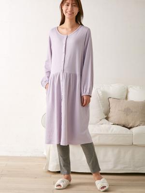 マタニティ パジャマ・ルームウェア|接結ガーゼ前開きワンピース×産後も使えるレギンスパジャマ　マタニティ・授乳パジャマ