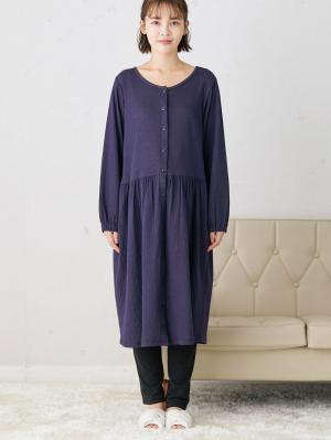 マタニティ パジャマ・ルームウェア|接結ガーゼ前開きワンピース×産後も使えるレギンスパジャマ　マタニティ・授乳パジャマ