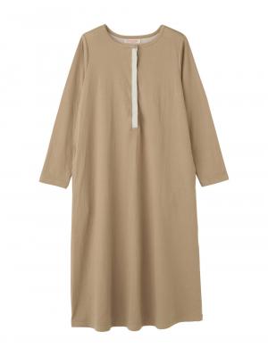 マタニティ パジャマ・ルームウェア|接結ガーゼAラインワンピースネグリジェ　マタニティ・授乳パジャマ|モカブラウン