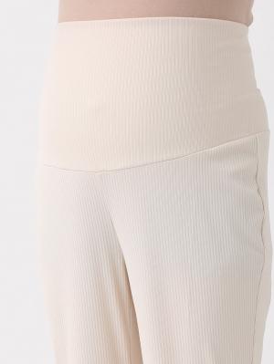 マタニティ パンツ|ストレッチリブフレアパンツ マタニティ・産後【出産後も長く使える】