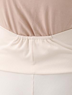 マタニティ パンツ|ストレッチリブフレアパンツ マタニティ・産後【出産後も長く使える】