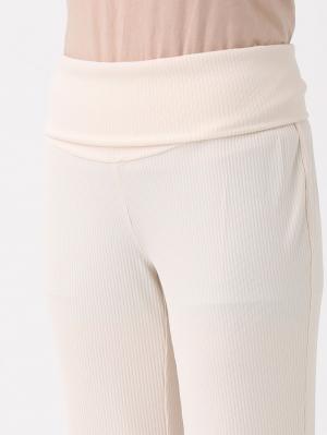 マタニティ パンツ|ストレッチリブフレアパンツ マタニティ・産後【出産後も長く使える】