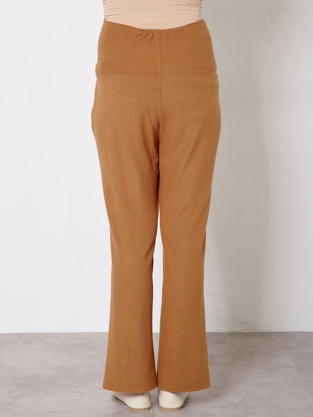 マタニティ パンツ|腹巻付きストレッチベロアフレアパンツ　マタニティ-産後【出産後も長く使える】