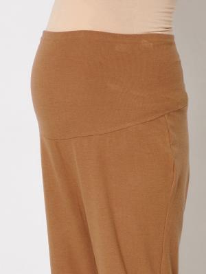 マタニティ パンツ|腹巻付きストレッチベロアフレアパンツ　マタニティ-産後【出産後も長く使える】