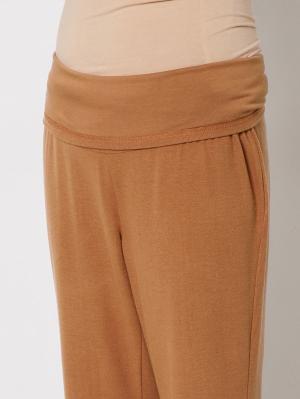 マタニティ パンツ|腹巻付きストレッチベロアフレアパンツ　マタニティ-産後【出産後も長く使える】