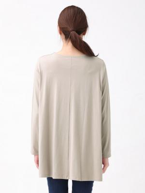 マタニティ トップス|綿100% AラインフレアTシャツ マタニティ・授乳服【出産後も長く使える】