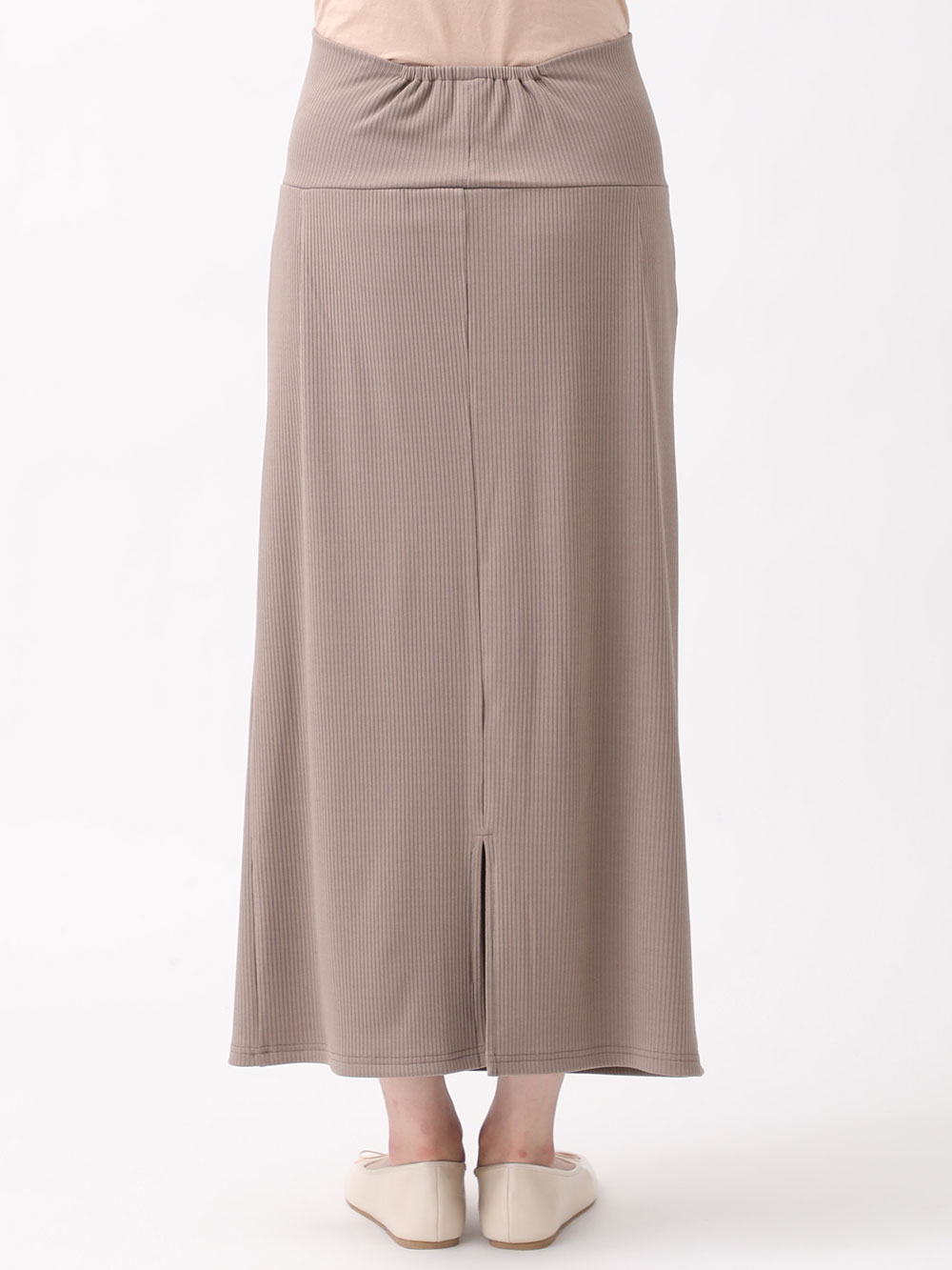 マタニティ スカート|らくちんリブタイトロングスカート　マタニティ・産後【出産後も長く使える】