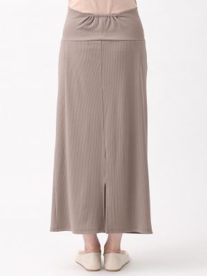 マタニティ スカート|らくちんリブタイトロングスカート　マタニティ・産後【出産後も長く使える】