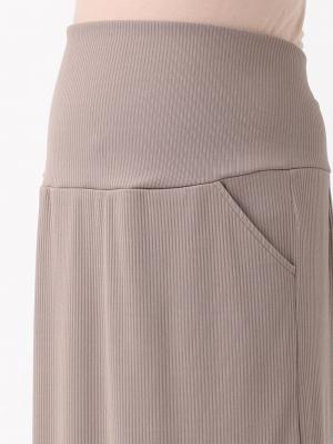 マタニティ スカート|らくちんリブタイトロングスカート　マタニティ・産後【出産後も長く使える】