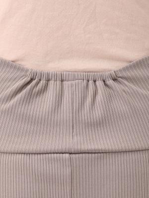 マタニティ スカート|らくちんリブタイトロングスカート　マタニティ・産後【出産後も長く使える】