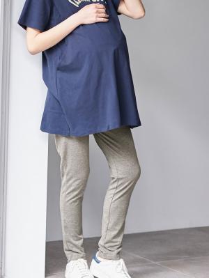 マタニティレッグウェア|らくちんゆったりストレッチレギンス マタニティ・産後【出産後も長く使える】|チャコール