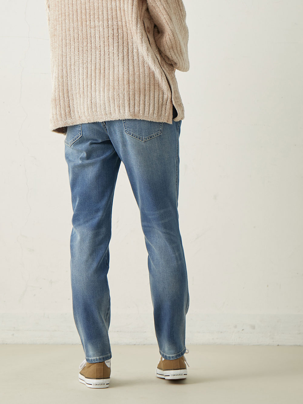 マタニティ パンツ|P・パンツスリムテーパードデニム　マタニティ|ブルー