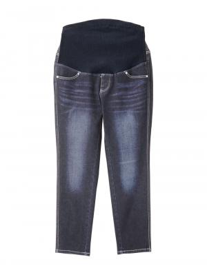 マタニティ パンツ|P・パンツスリムテーパードデニム　マタニティ|ネイビー