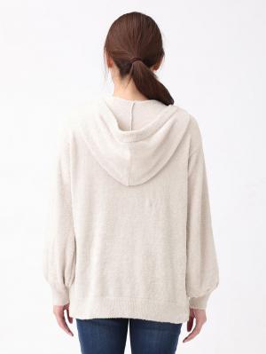 マタニティ トップス|ふんわりフェザーニットパーカー マタニティ・授乳服【出産後も長く使える】