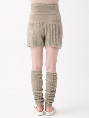 マタニティ パンツ|【セット】ふんわりフェザーニットショートパンツ＆レッグウォーマー　マタニティ・産後