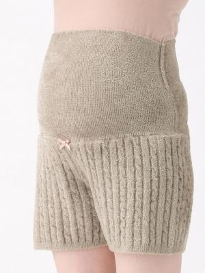 マタニティ パンツ|【セット】ふんわりフェザーニットショートパンツ＆レッグウォーマー　マタニティ・産後
