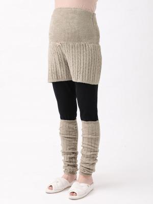 マタニティ パンツ|【セット】ふんわりフェザーニットショートパンツ＆レッグウォーマー　マタニティ・産後