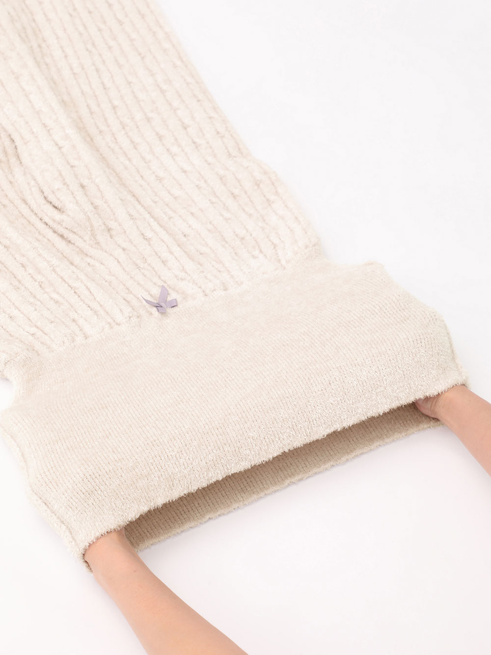 マタニティ パンツ|ふんわりフェザーニットケーブル編みロングパンツ　マタニティ・産後【出産後も長く使える】