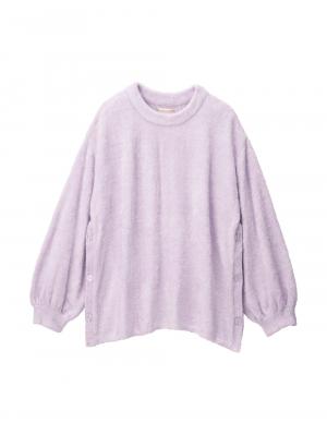 マタニティ トップス|ふんわりフェザーニットサイドボタンプルオーバー　マタニティ・授乳服【出産後も長く使える】|ラベンダー