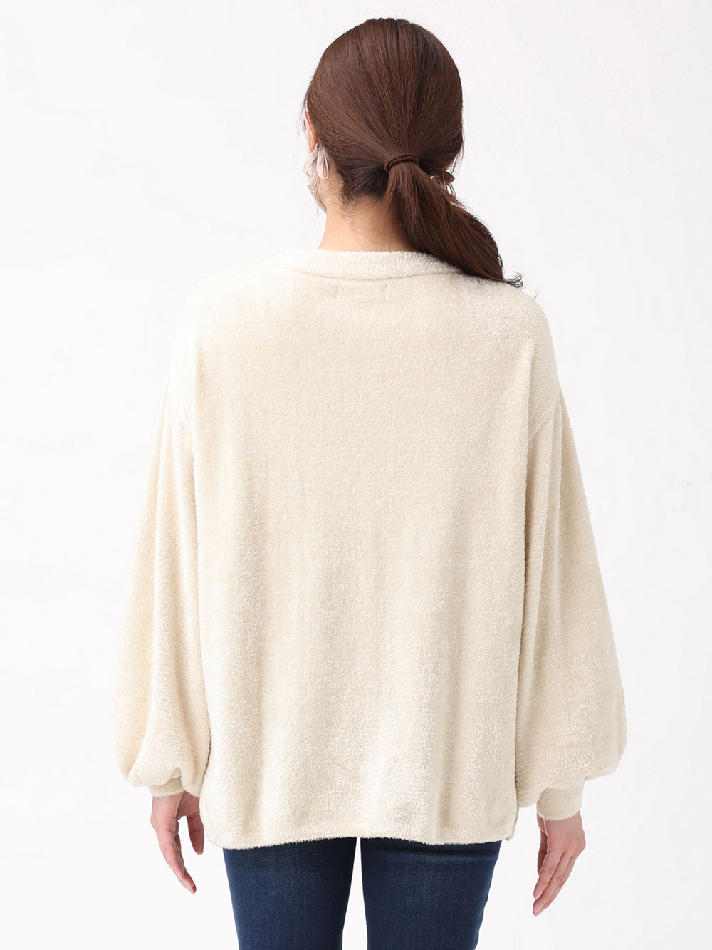 マタニティ トップス|ふんわりフェザーニットサイドボタンプルオーバー　マタニティ・授乳服【出産後も長く使える】