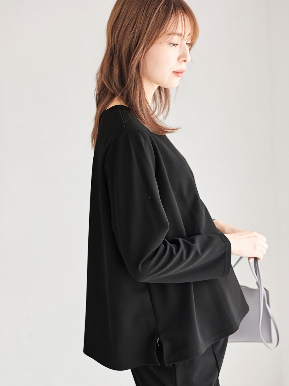 マタニティ トップス 授乳トップス 裏起毛ストレッチジョーゼットフレアトップス マタニティ 授乳服 マタニティウェア 授乳服通販 エンジェリーベ 公式