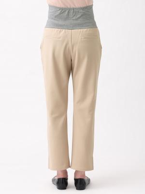 マタニティ パンツ|裏起毛ストレッチジョーゼットストレートパンツ　マタニティ・産後【出産後も長く使える】