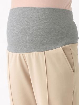 マタニティ パンツ|裏起毛ストレッチジョーゼットストレートパンツ　マタニティ・産後【出産後も長く使える】