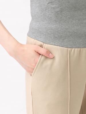 マタニティ パンツ|裏起毛ストレッチジョーゼットストレートパンツ　マタニティ・産後【出産後も長く使える】