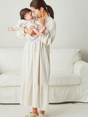 接結ガーゼティアードリラックスネグリジェ