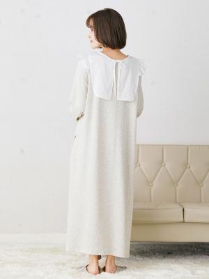 マタニティ パジャマ・ルームウェア|【親子コーデ可】接結ガーゼ袖ボリュームネグリジェ×授乳に便利ケープセットパジャマ　マタニティ・授乳パジャマ