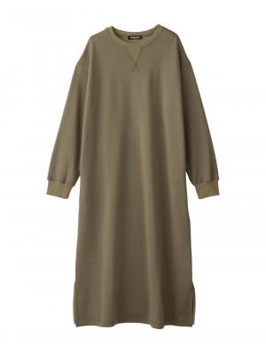 マタニティ ワンピース|【極暖】裏シャギーあったかワイドマキシワンピース　マタニティ・授乳服【出産後も長く使える】|カーキ