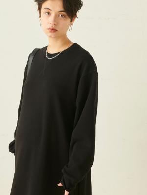 マタニティ ワンピース|【極暖】裏シャギーあったかワイドマキシワンピース　マタニティ・授乳服【出産後も長く使える】|ブラック