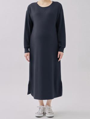 マタニティ ワンピース|【極暖】裏シャギーあったかワイドマキシワンピース　マタニティ・授乳服【出産後も長く使える】