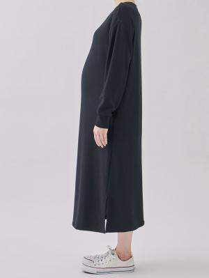 マタニティ ワンピース|【極暖】裏シャギーあったかワイドマキシワンピース　マタニティ・授乳服【出産後も長く使える】